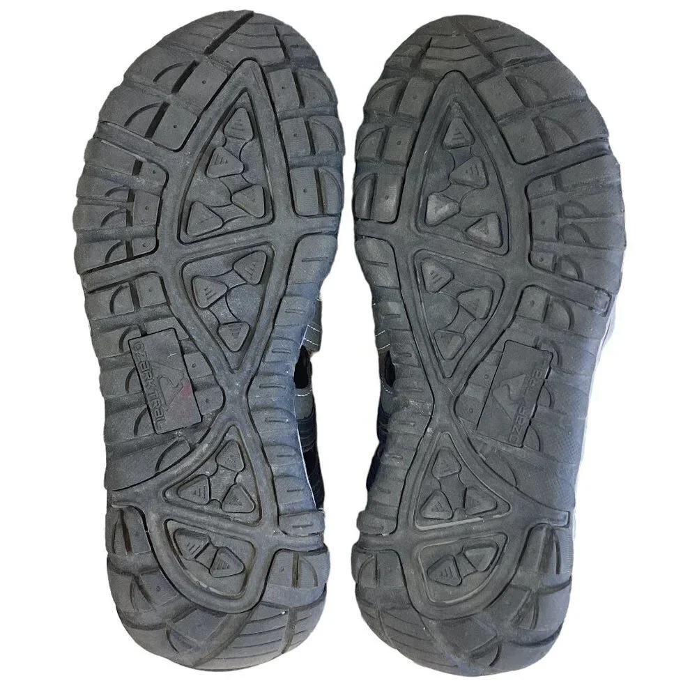 Ozark‎ Trail Men's Closed Toe Fisherman Sandals Hiking Sz 8 Gray/Black/Blue 263D
